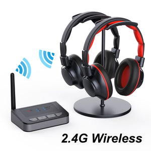2.4G wireless tv headphone with 2 headset ,no delay
