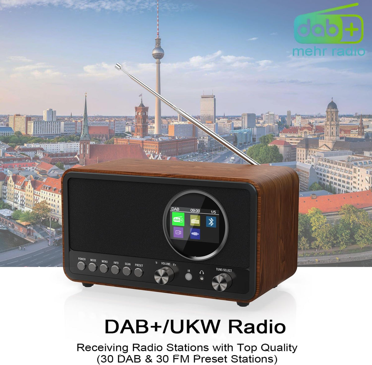TechniSat VIOLA 2 S - radio DAB portatile (DAB+, FM, sveglia