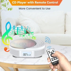 CD Player Portable,MONODEAL Boombox CD Player with Bluetooth Transmitter,FM Radio & Bluetooth Speaker 2 in 1 Combo,Portable CD Players for Car/Home with Remote Control,Headphone Jack,Support AUX/USB