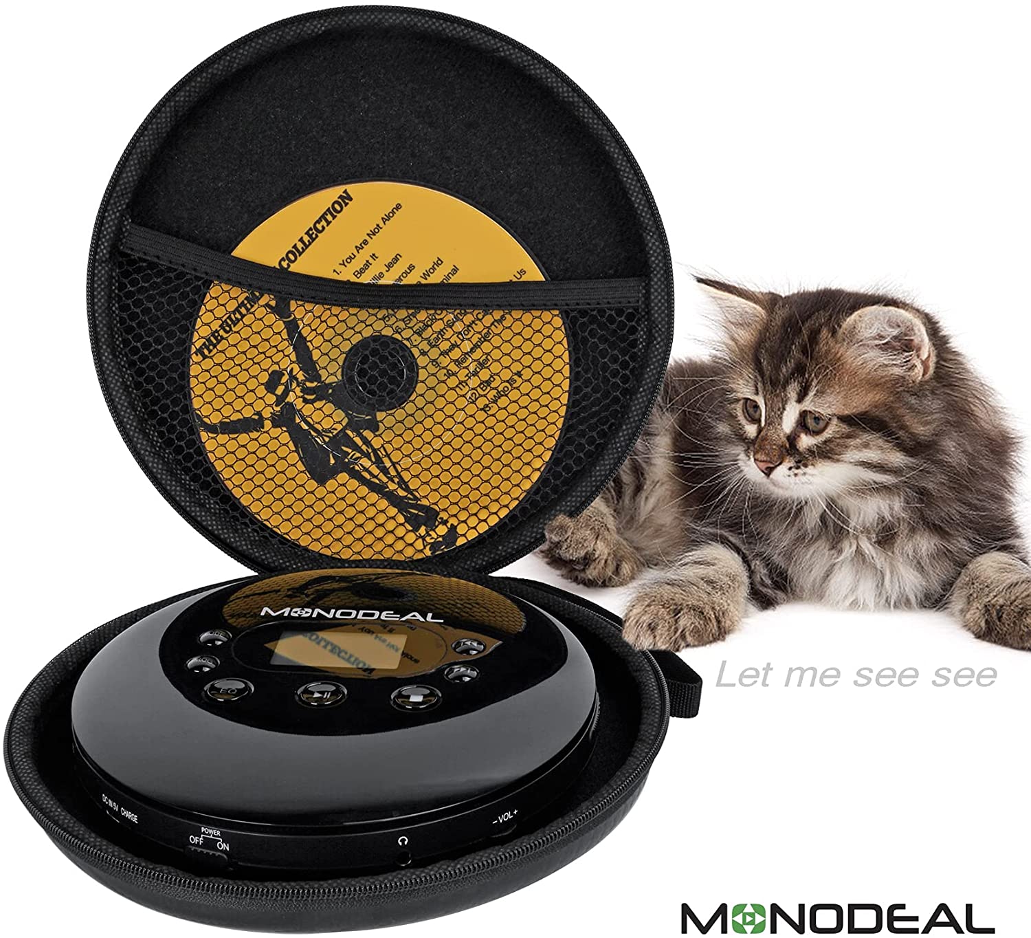 Portable CD Case for MONODEAL Portable CD Players